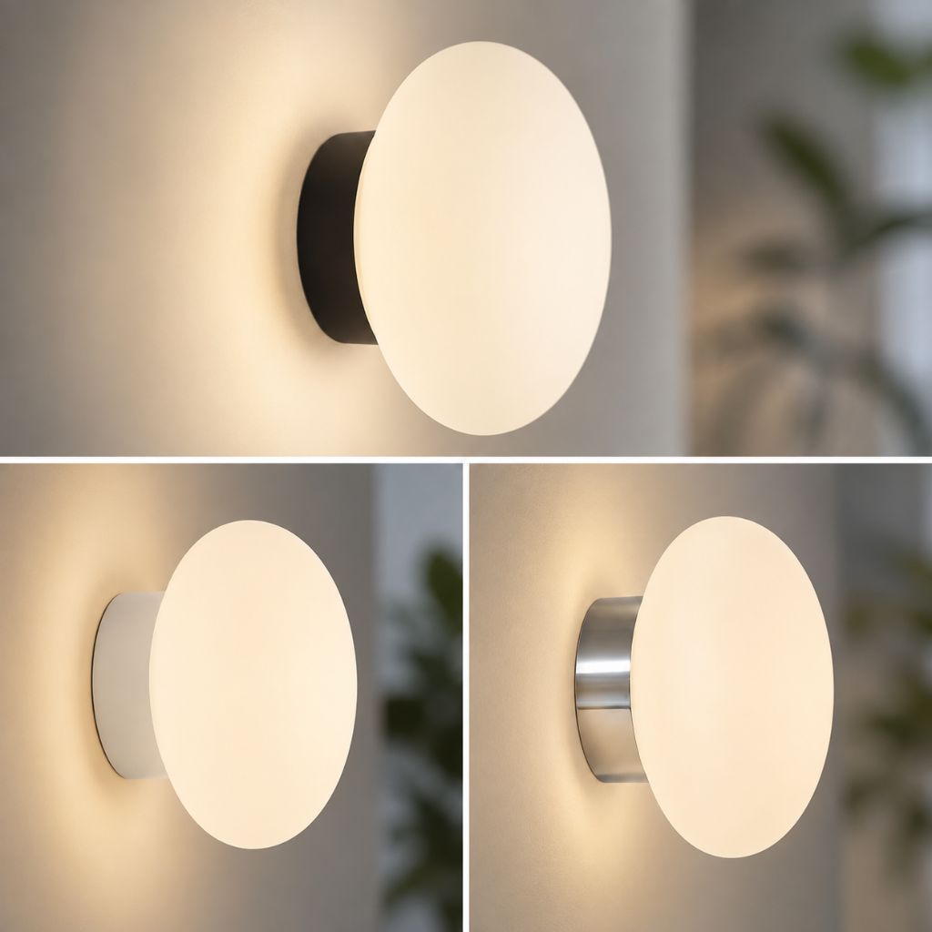 Nordic White Glass Orb Wall Sconce