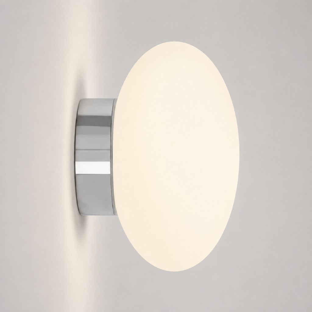 Nordic White Glass Orb Wall Sconce