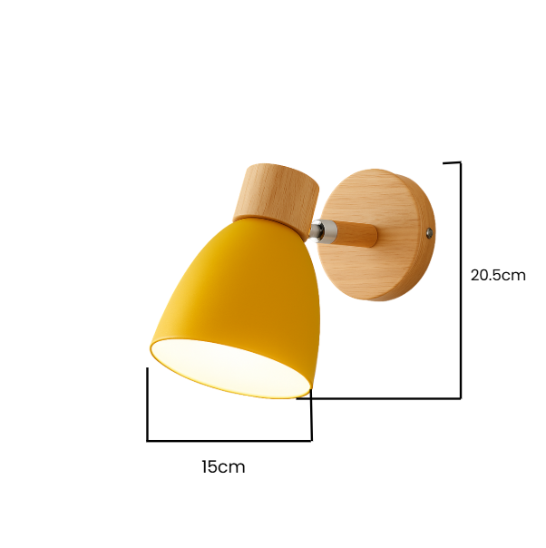 Nordics Wooden Wall Lamp for Bedroom