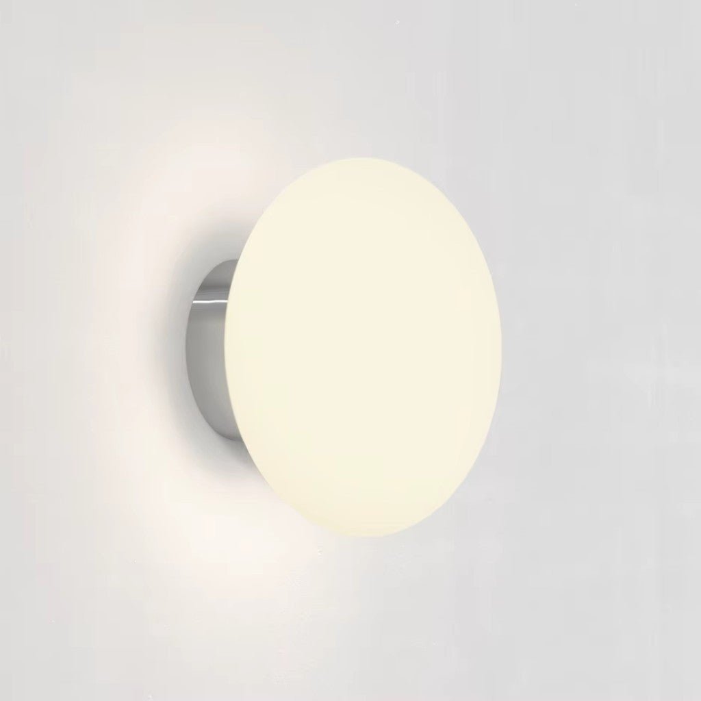 OpalHalo Nordic White Glass Orb Wall Sconce - Lattea Global