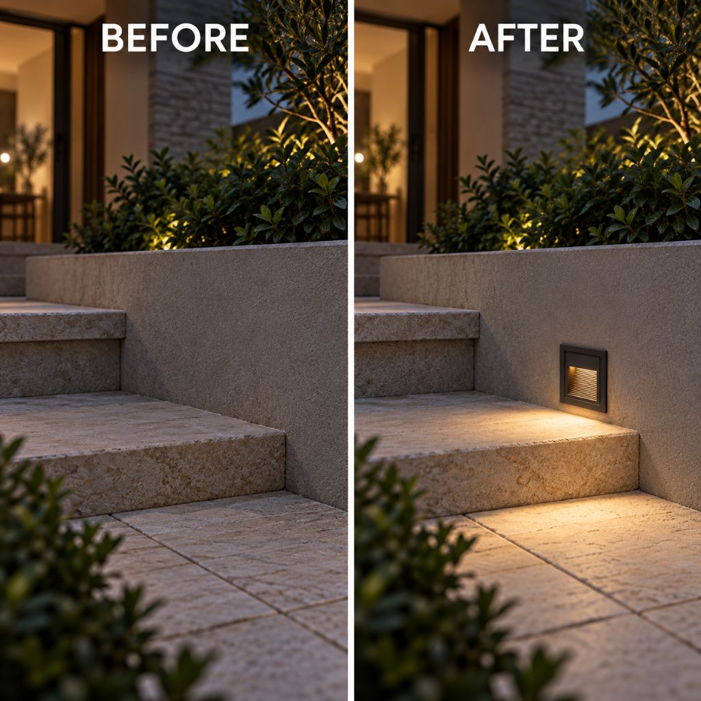 Outdoor Recessed LED Step Light with IP65 Protection