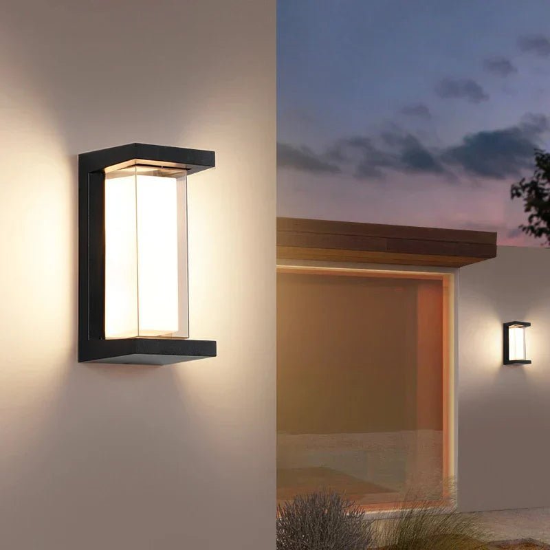 Outdoor Wall Light with Double Layer Lampshade - Lattea Global