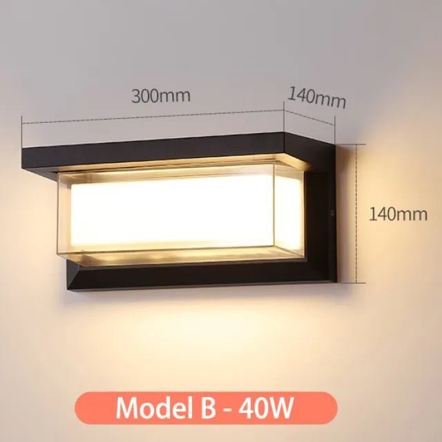Outdoor Wall Light with Double Layer Lampshade - Lattea Global