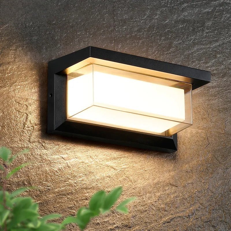 Outdoor Wall Light with Double Layer Lampshade - Lattea Global
