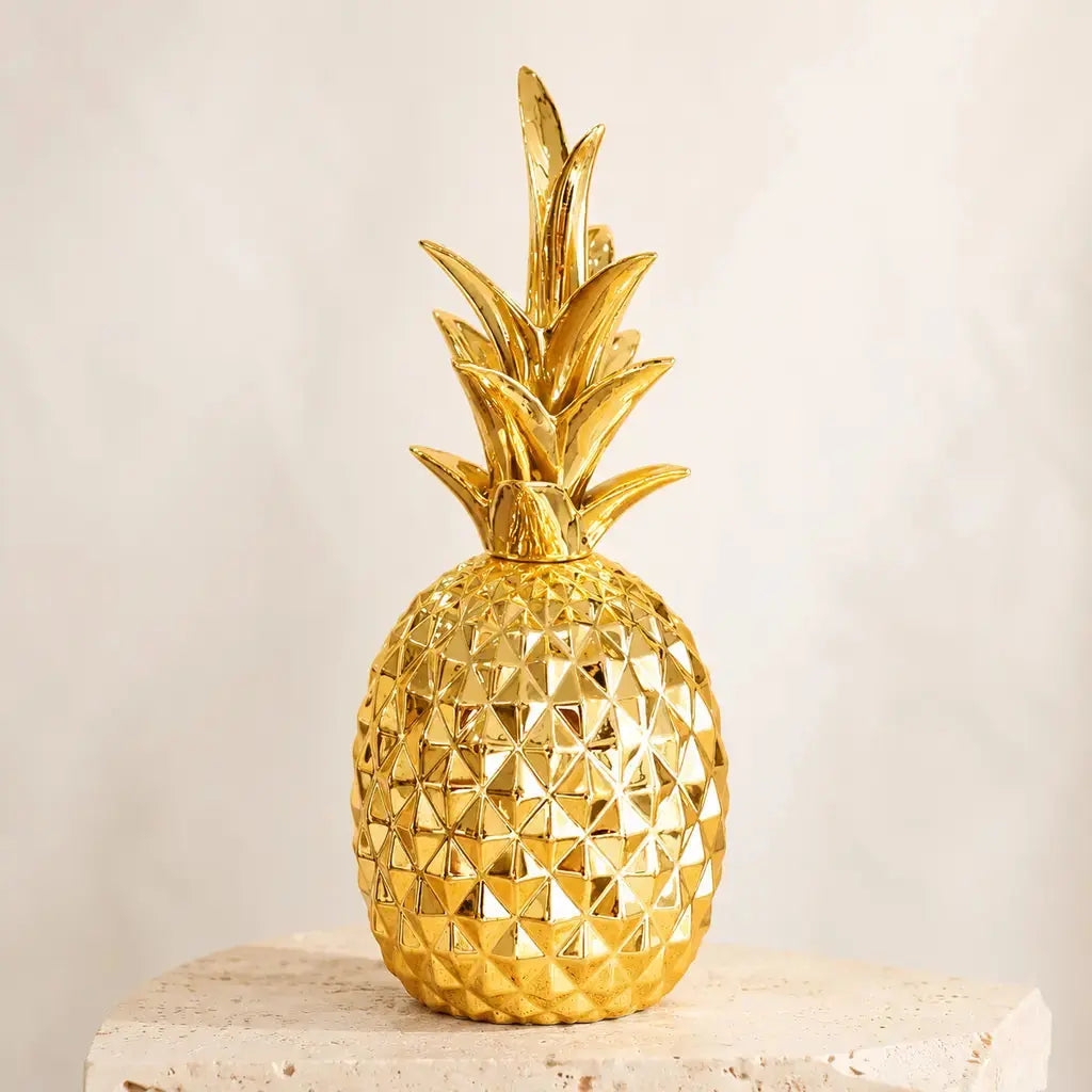 Gold Resin Pineapple Decorative Sculpture studio hero