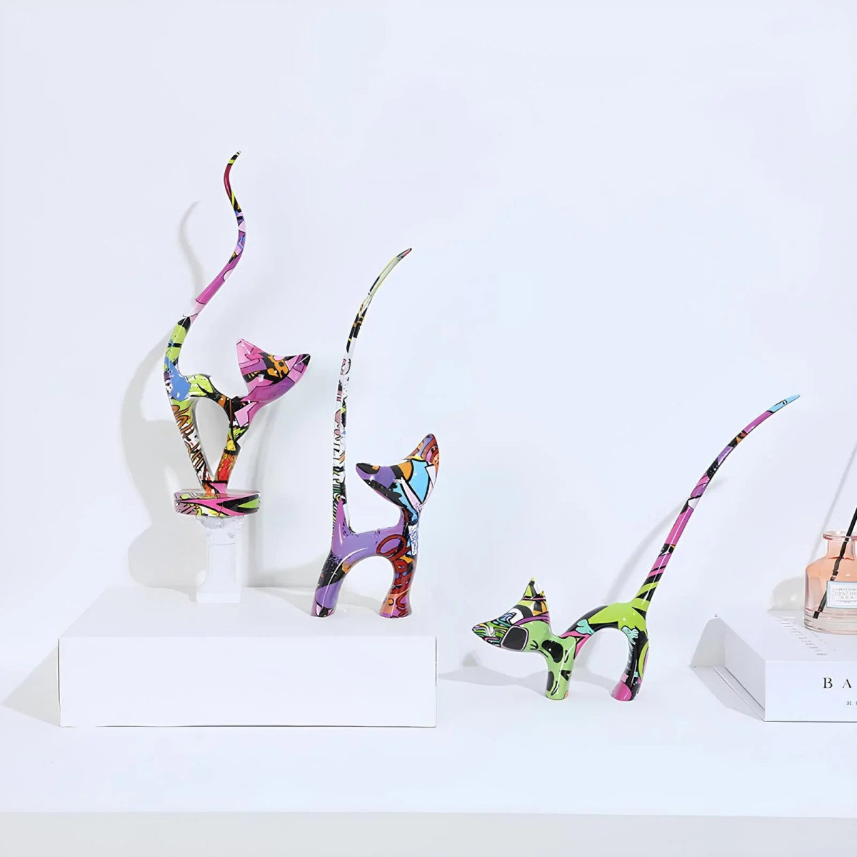 Playful Trio of Kitten Figurines - Lattea Global