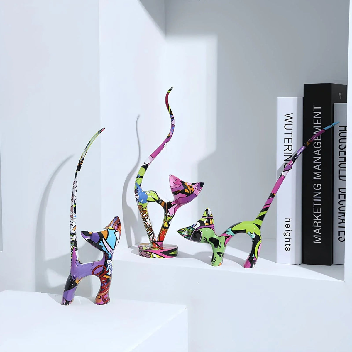 Playful Trio of Kitten Figurines - Lattea Global