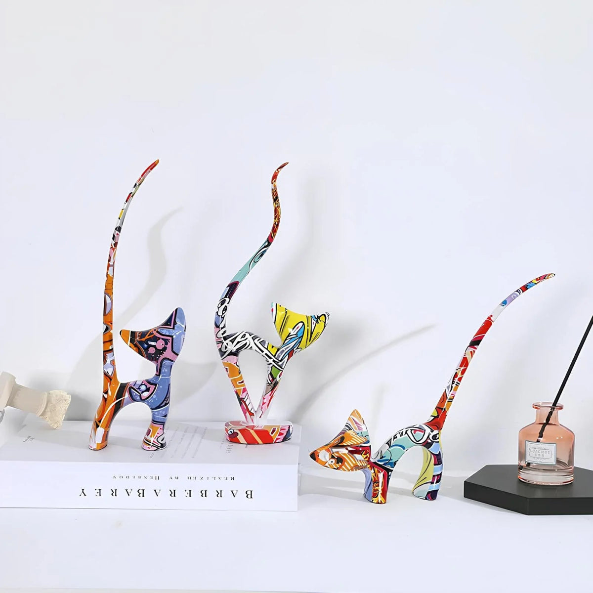 Playful Trio of Kitten Figurines - Lattea Global