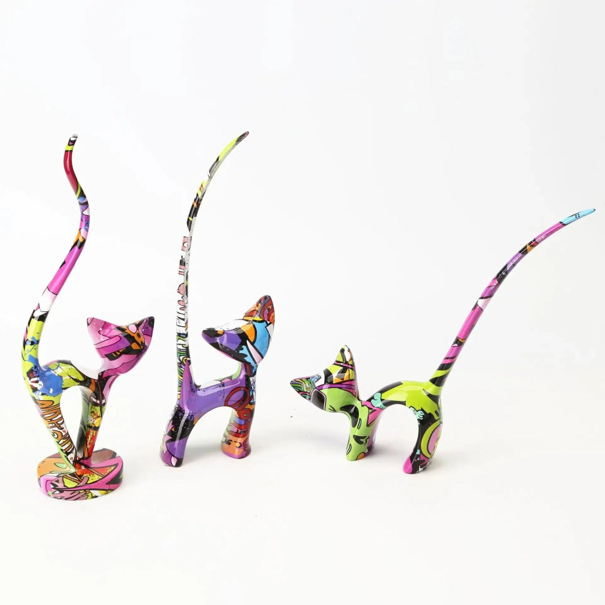 Playful Trio of Kitten Figurines - Lattea Global