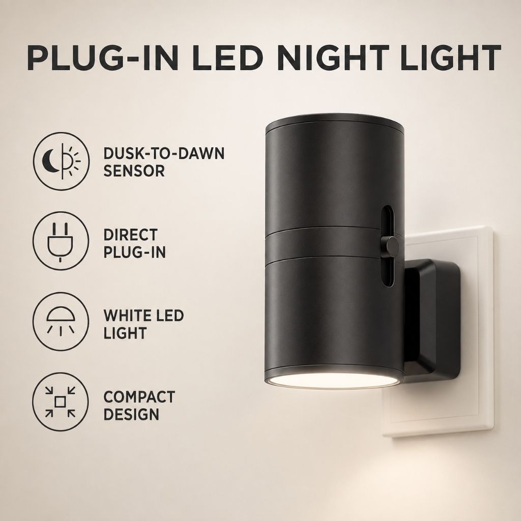Plug-in LED Night Light with Dusk-to-Dawn Sensor