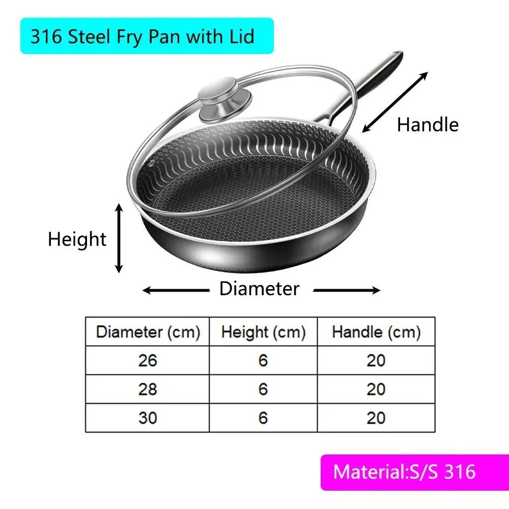 Premium Honeycomb Non - Stick Wok – Stainless Steel Perfect for Stir - Fry - Lattea Global