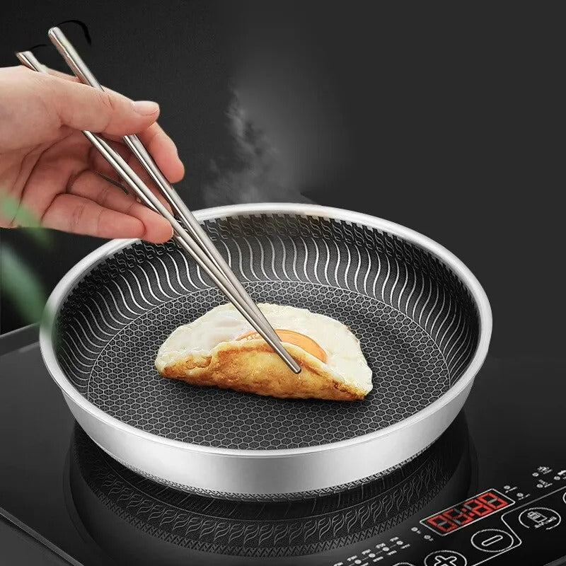 Premium Honeycomb Non - Stick Wok – Stainless Steel Perfect for Stir - Fry - Lattea Global