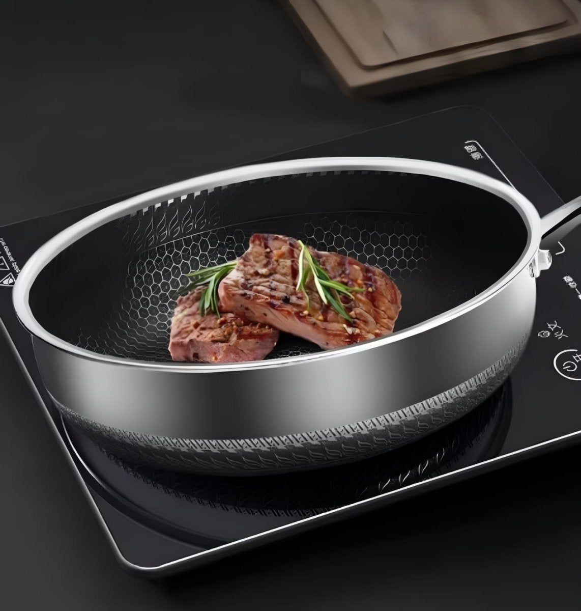 Premium Honeycomb Non - Stick Wok – Stainless Steel Perfect for Stir - Fry - Lattea Global