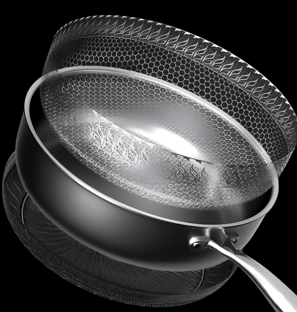 Premium Honeycomb Non - Stick Wok – Stainless Steel Perfect for Stir - Fry - Lattea Global