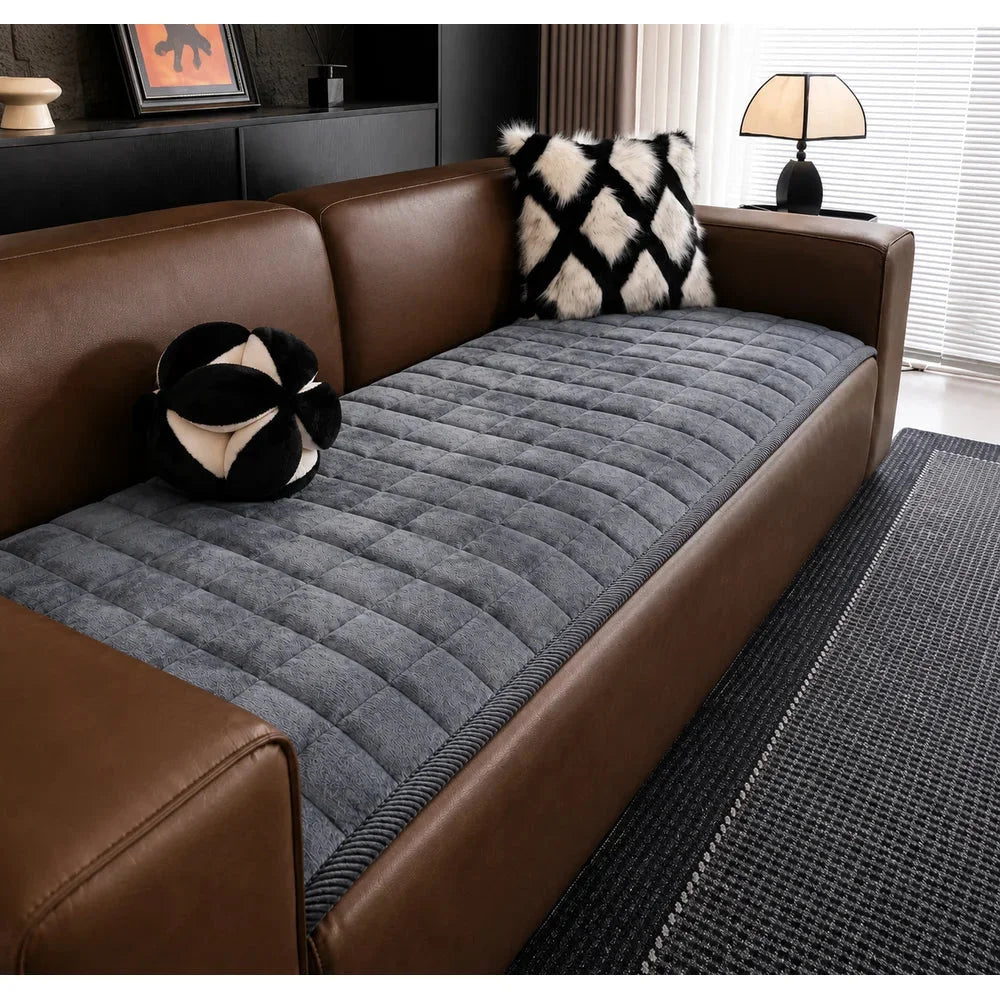 Quilted sofa cover mat non-slip and pet scratch resistant – view 6