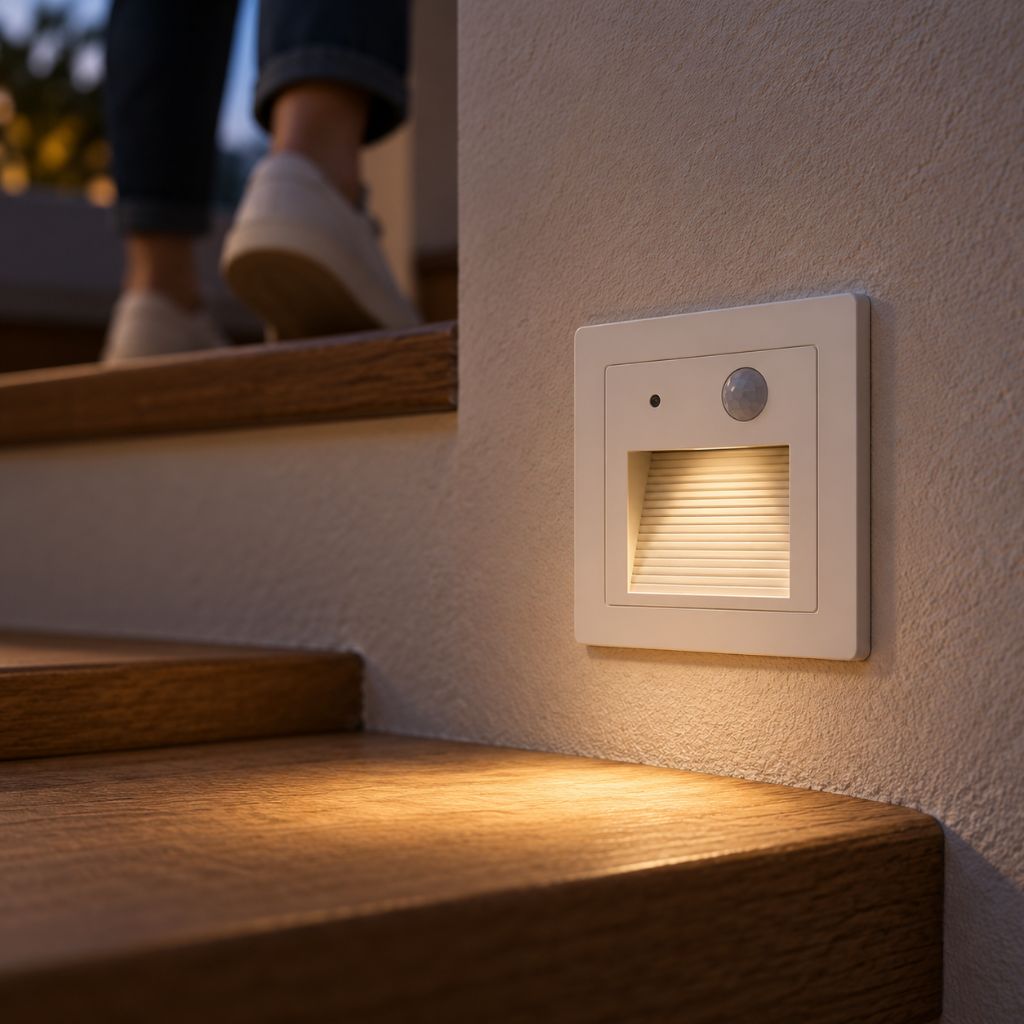 Recessed LED Step Light with PIR Motion Sensor 3W IP65
