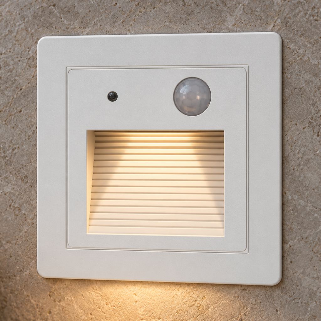 Recessed LED Step Light with PIR Motion Sensor 3W IP65
