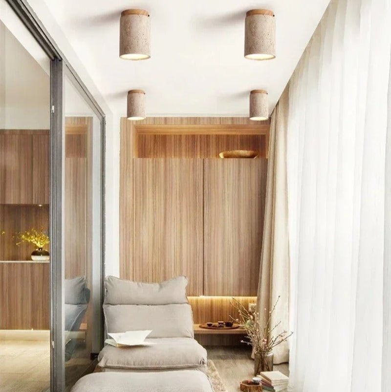 Recessed Travertine LED Chandelier - Lattea Global