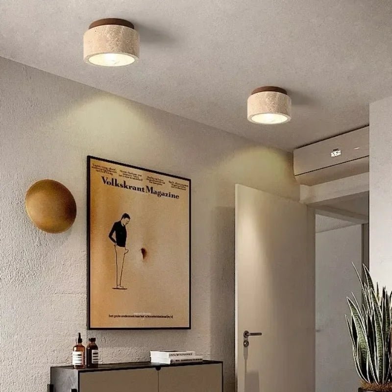 Recessed Travertine LED Chandelier - Lattea Global