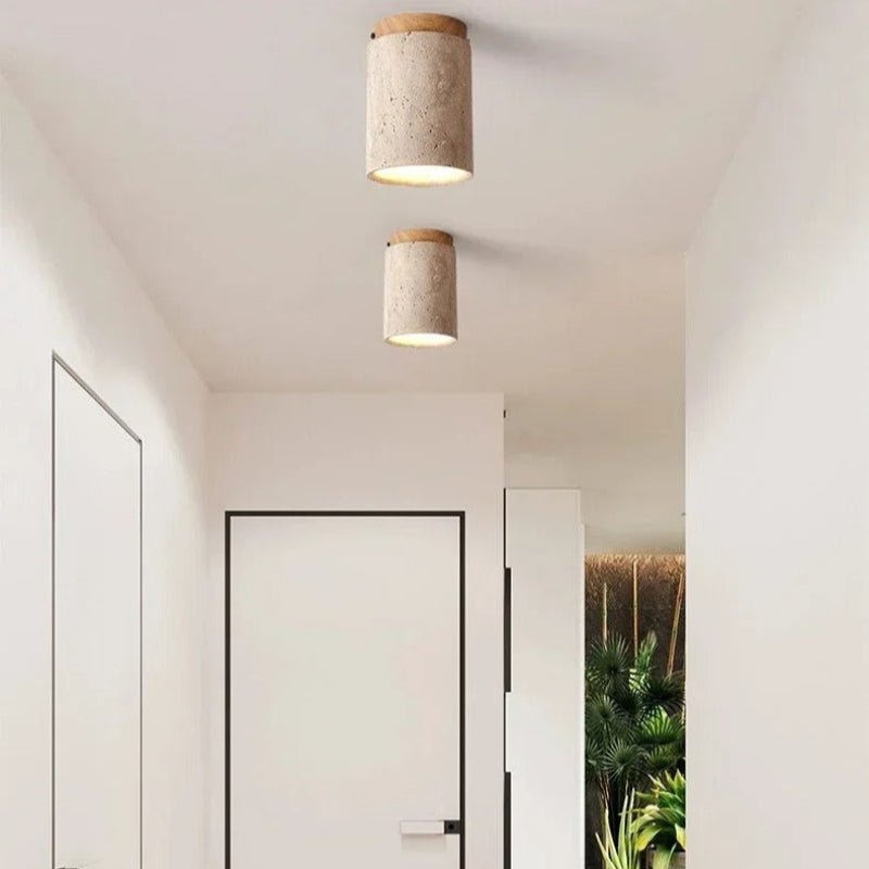 Recessed Travertine LED Chandelier - Lattea Global