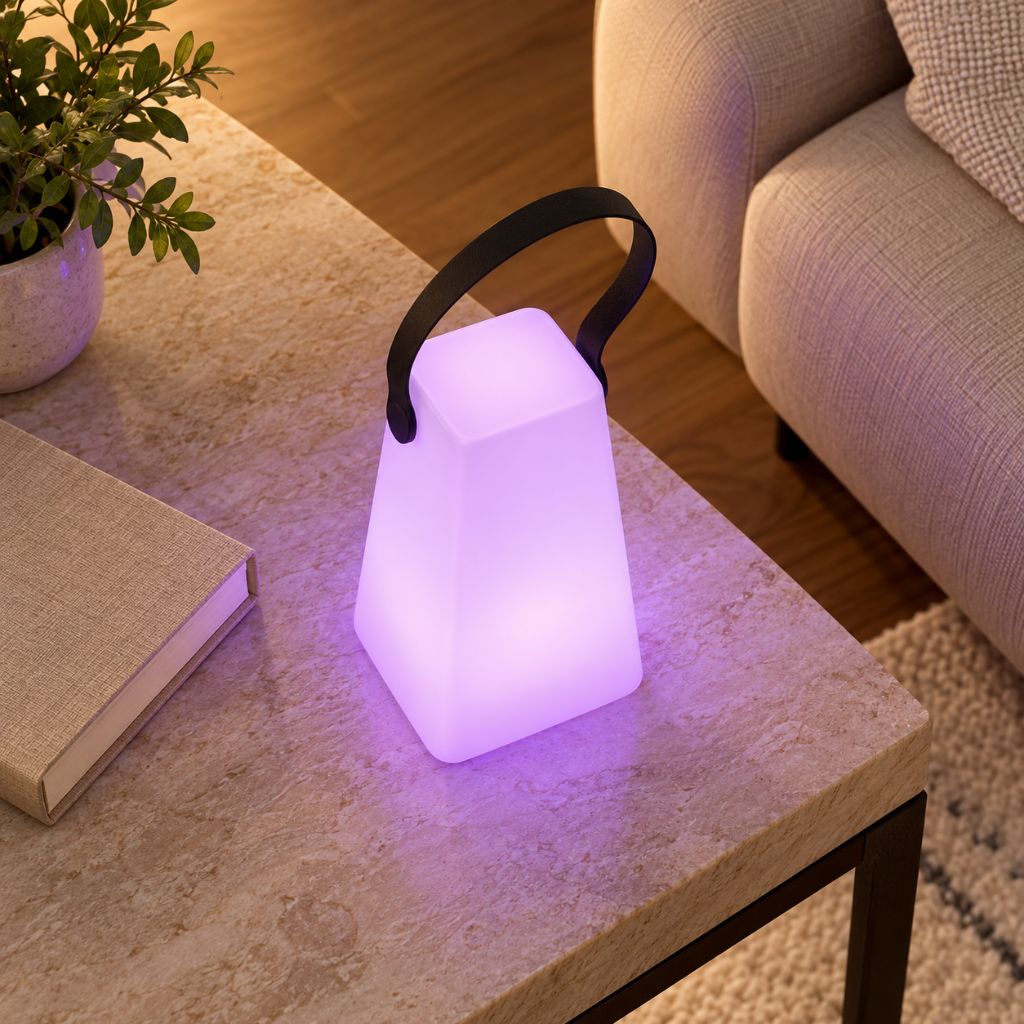 Rechargeable RGB LED Lantern with Handle and Remote Control