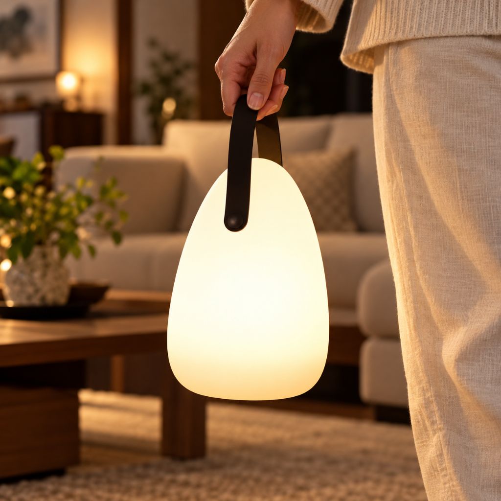 Rechargeable RGB LED Lantern with Handle and Remote Control
