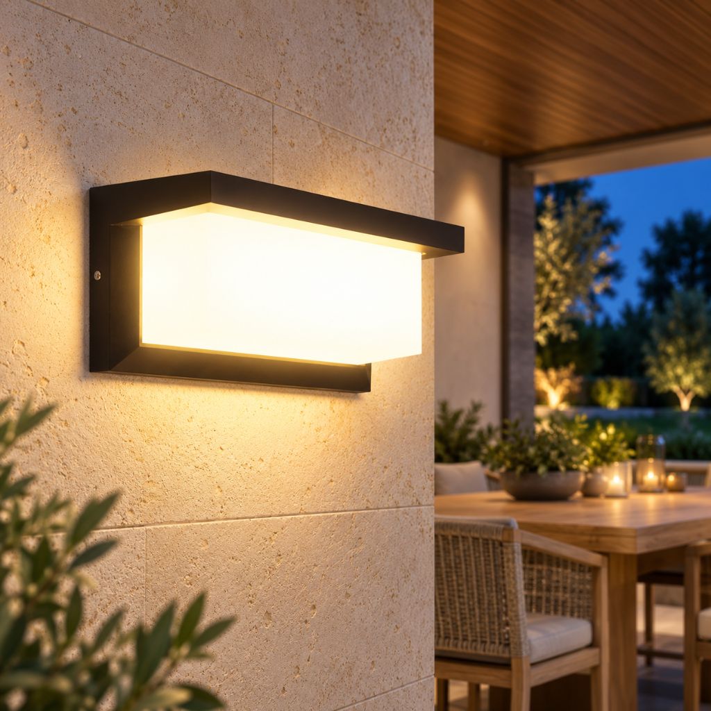 Rectangular LED Wall Light with Frosted Diffuser