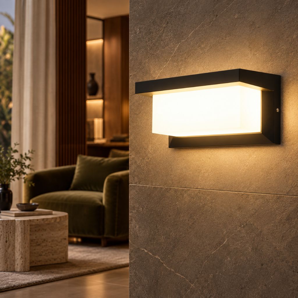 Rectangular LED Wall Light with Frosted Diffuser