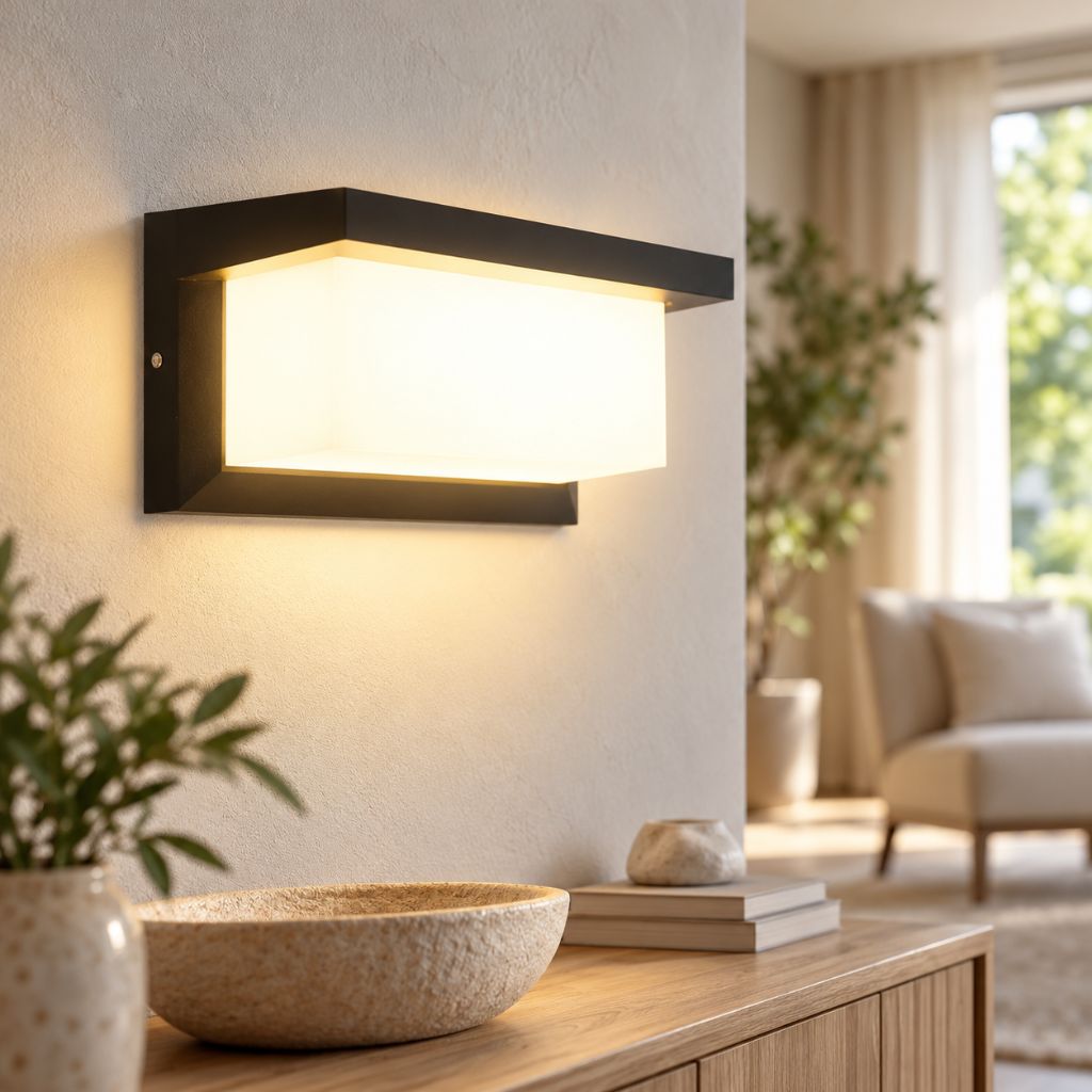 Rectangular LED Wall Light with Frosted Diffuser