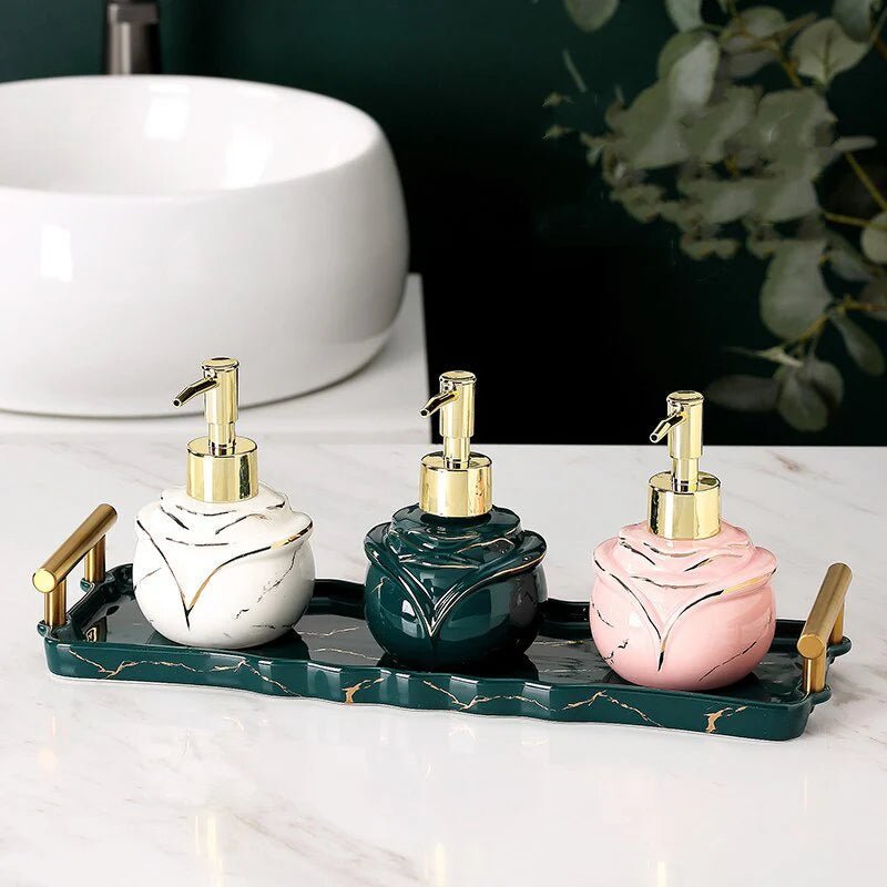Refined Marble Soap Dispenser – Luxury Bath Accessory - Lattea Global