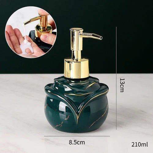 Refined Marble Soap Dispenser – Luxury Bath Accessory - Lattea Global