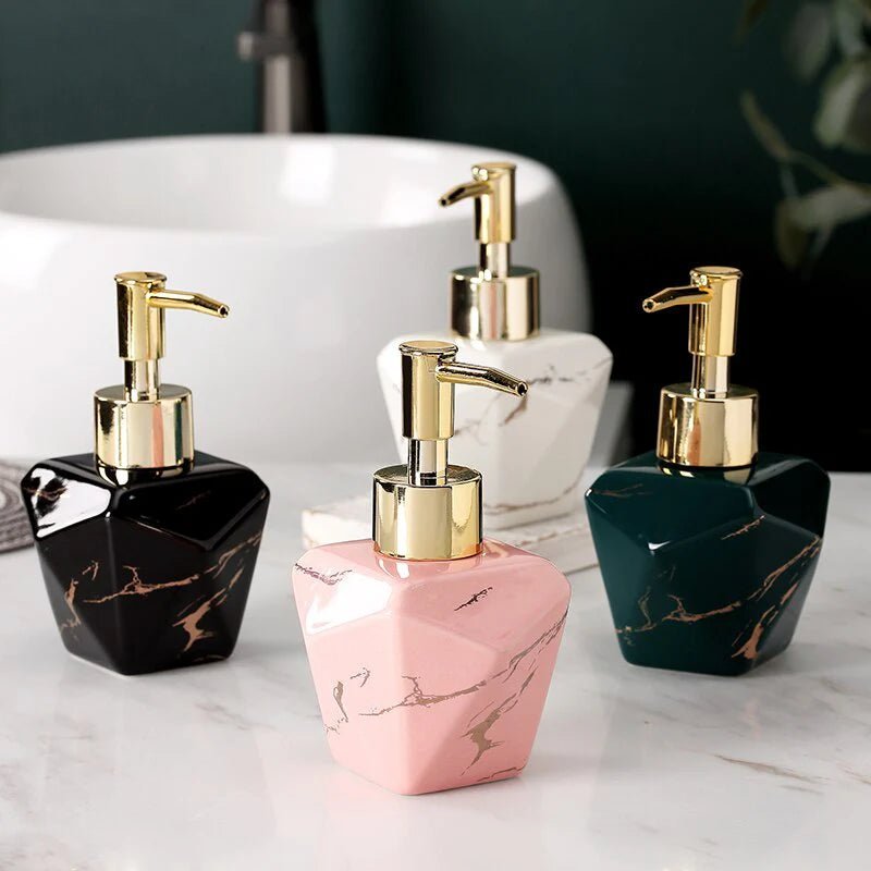 Refined Marble Soap Dispenser – Luxury Bath Accessory - Lattea Global