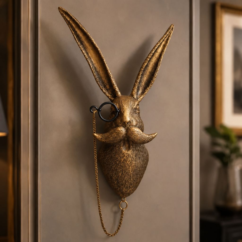 Resin Animal Head Wall Sculpture