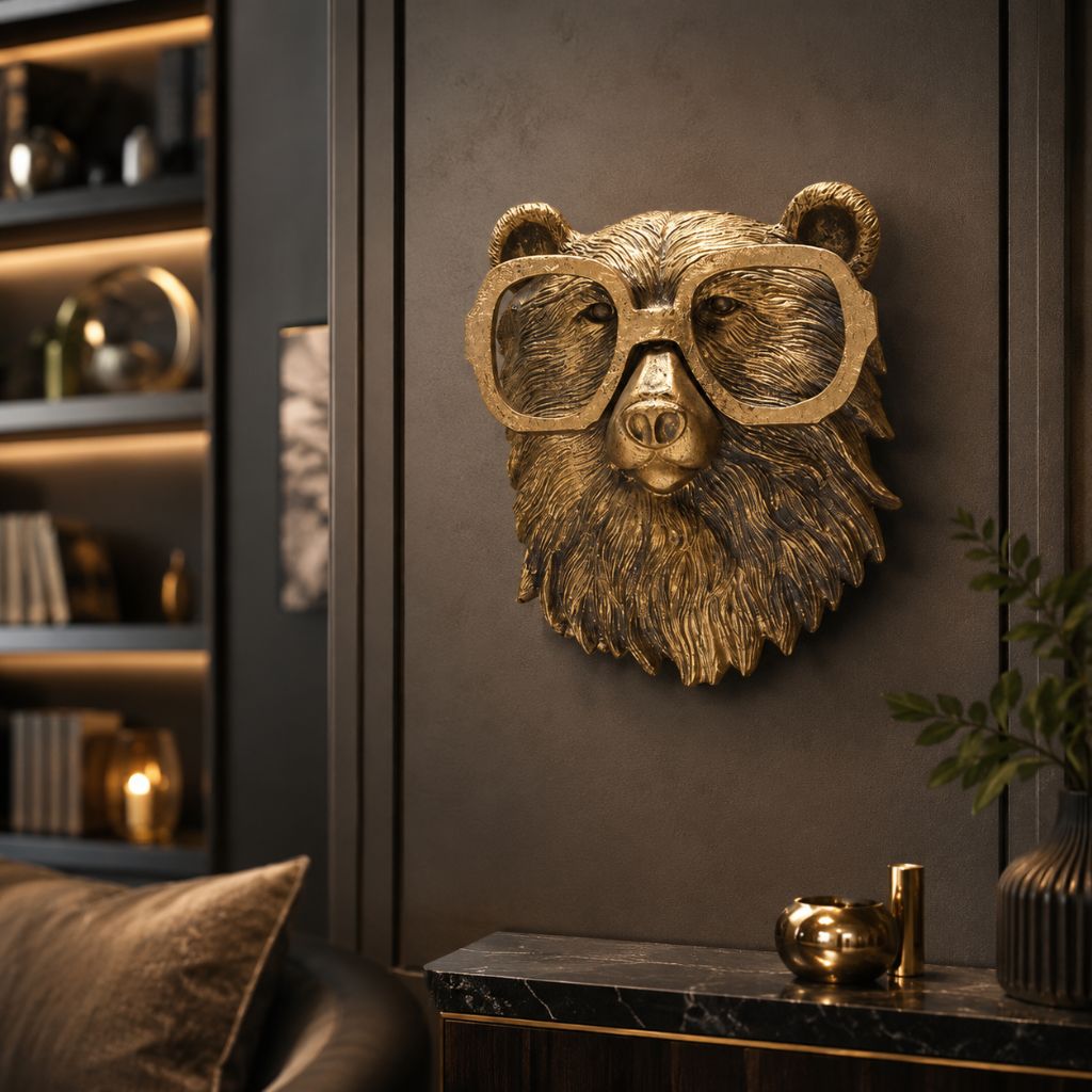 Resin Animal Head Wall Sculpture