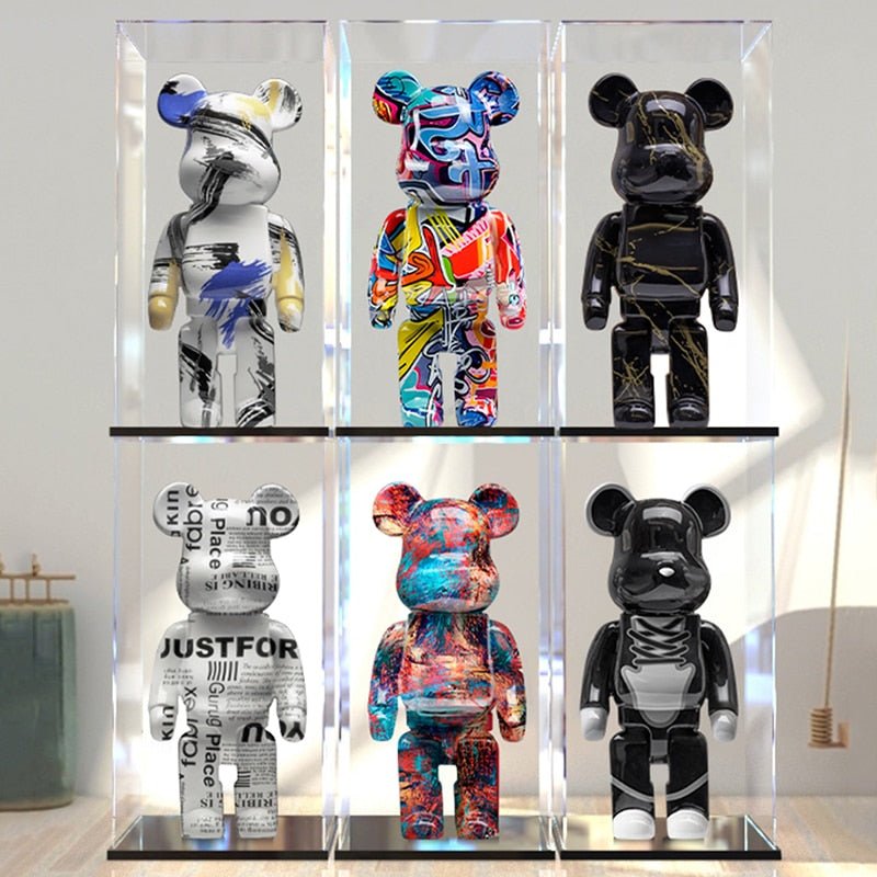 Resin Bear Sculpture with Graffiti Street Art Design - Lattea Global