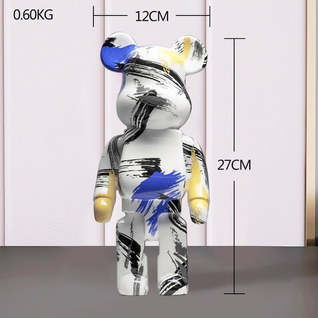 Resin Bear Sculpture with Graffiti Street Art Design - Lattea Global