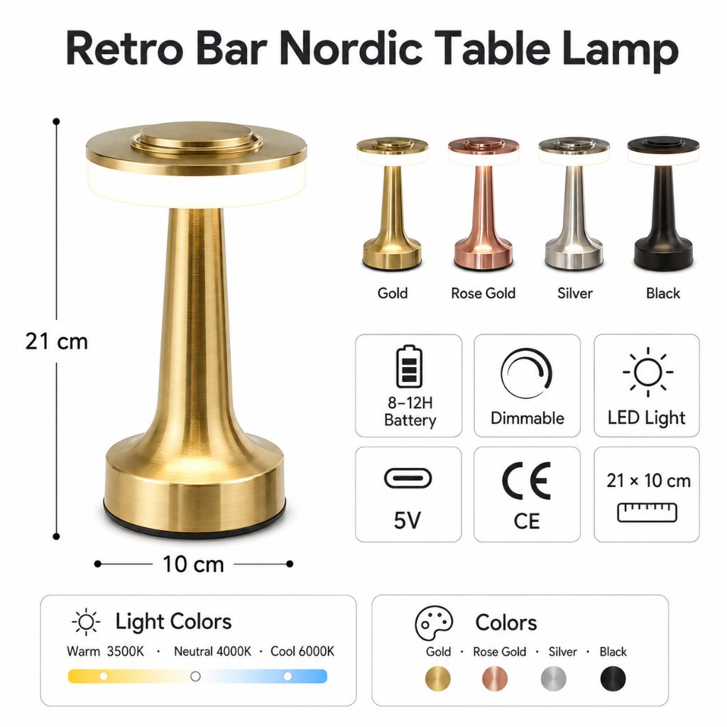 Retro Bar Nordic Table Lamp
