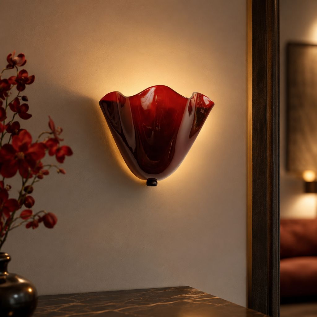 Retro Glass Shell Wall Light Sconce