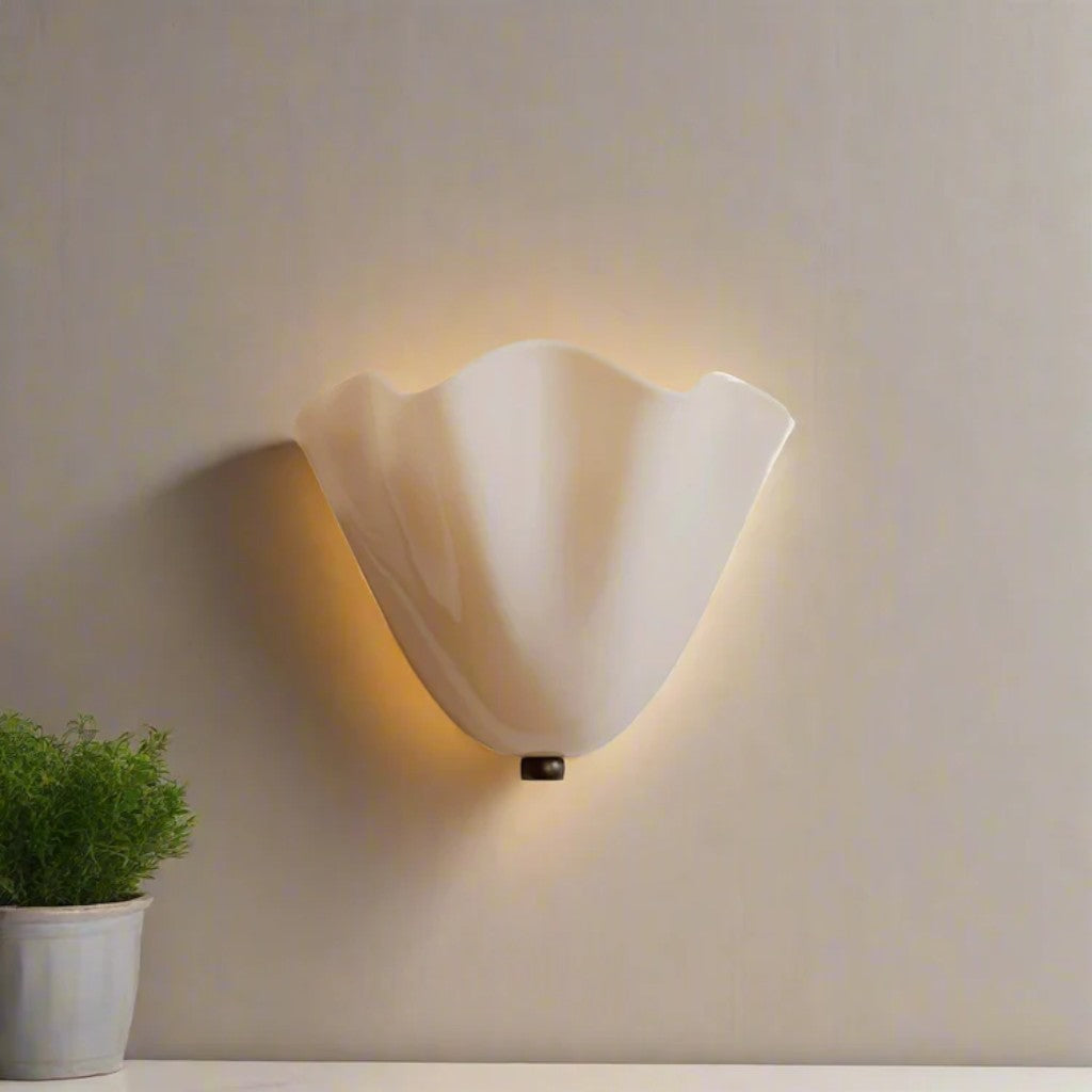 Retro Glass Shell Wall Light Sconce