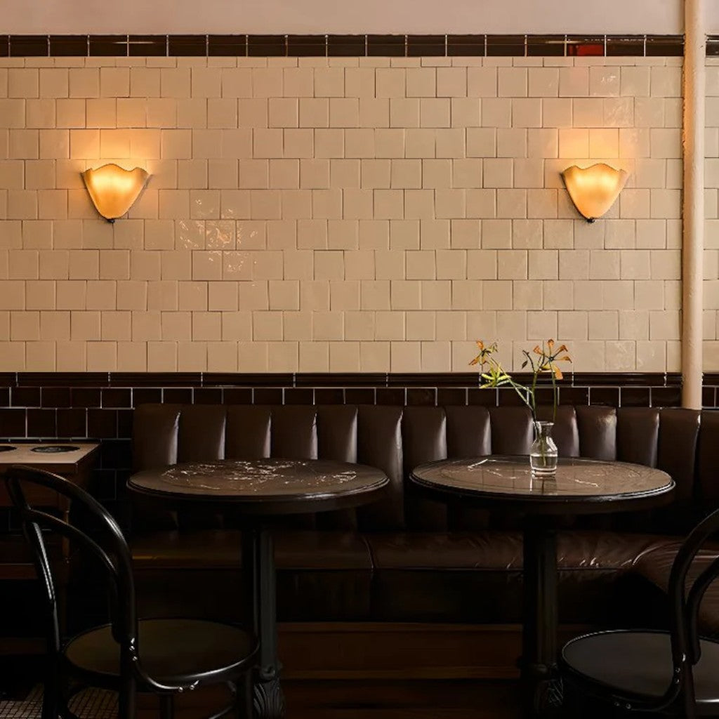 Retro Glass Shell Wall Light Sconce