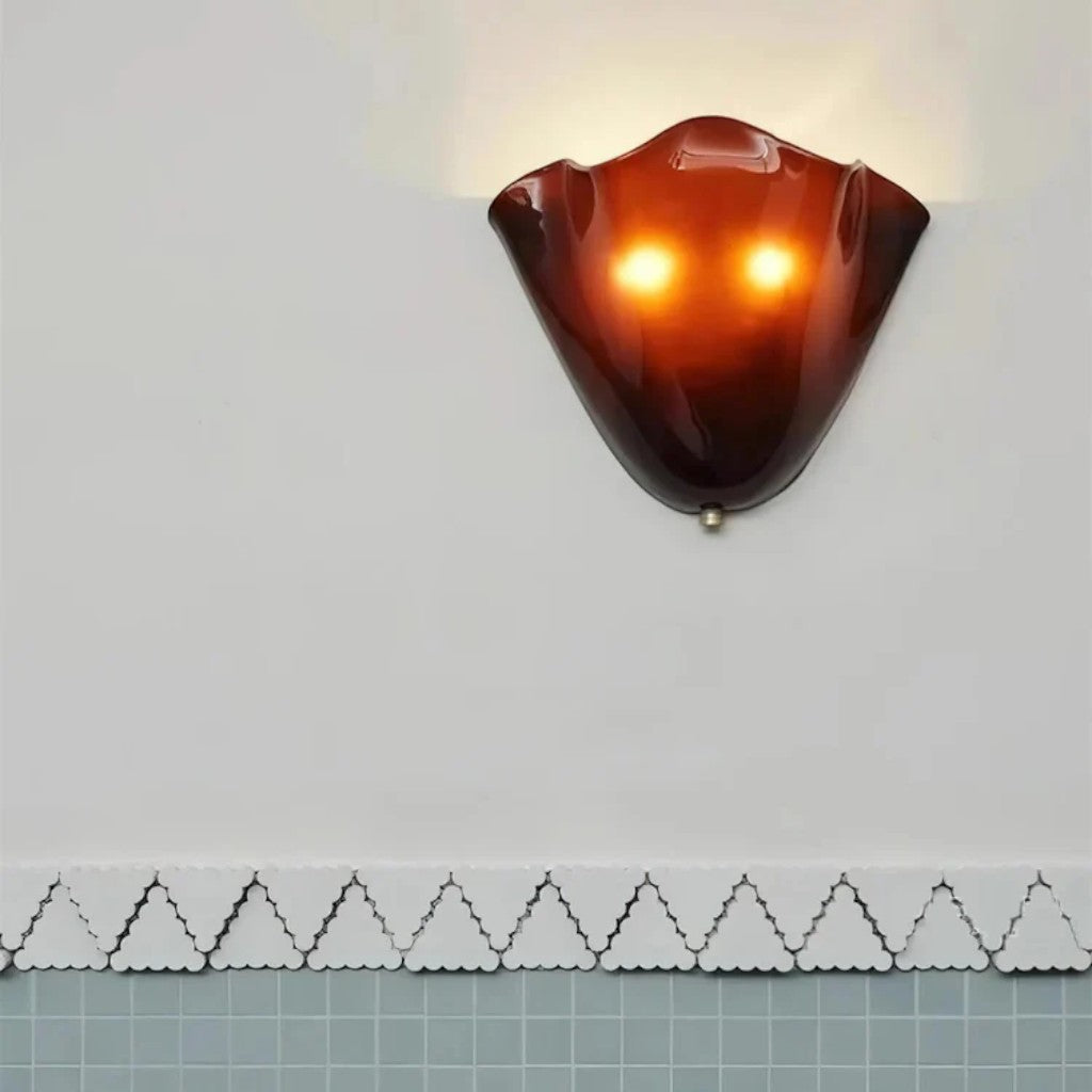 Retro Glass Shell Wall Light Sconce