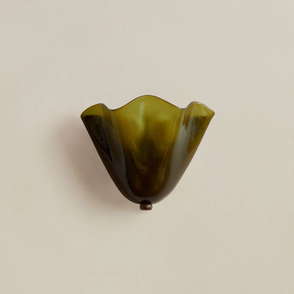 Retro Glass Shell Wall Light Sconce