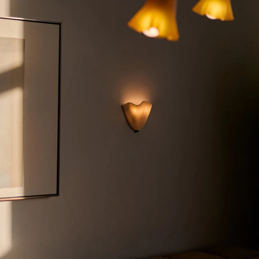 Retro Glass Shell Wall Light Sconce