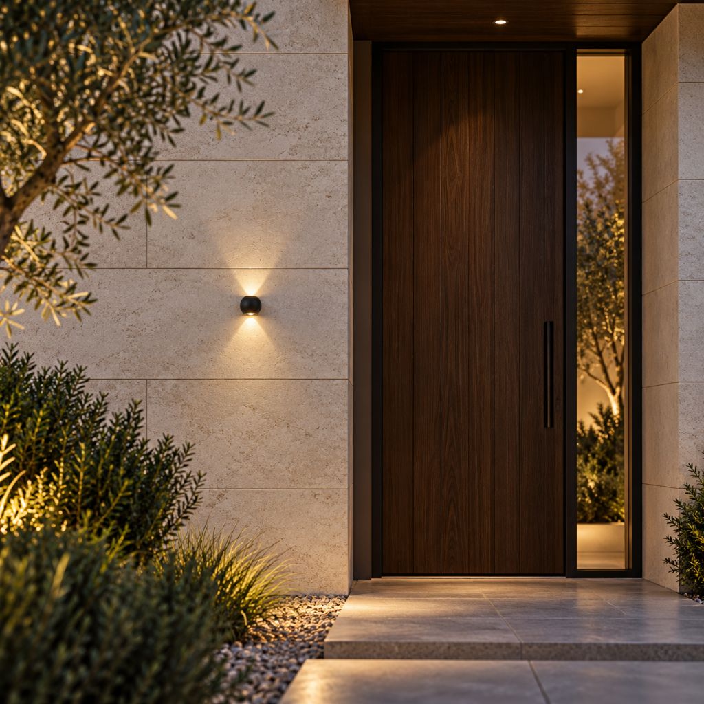 Round LED Outdoor Wall Light IP65 Up Down 6W
