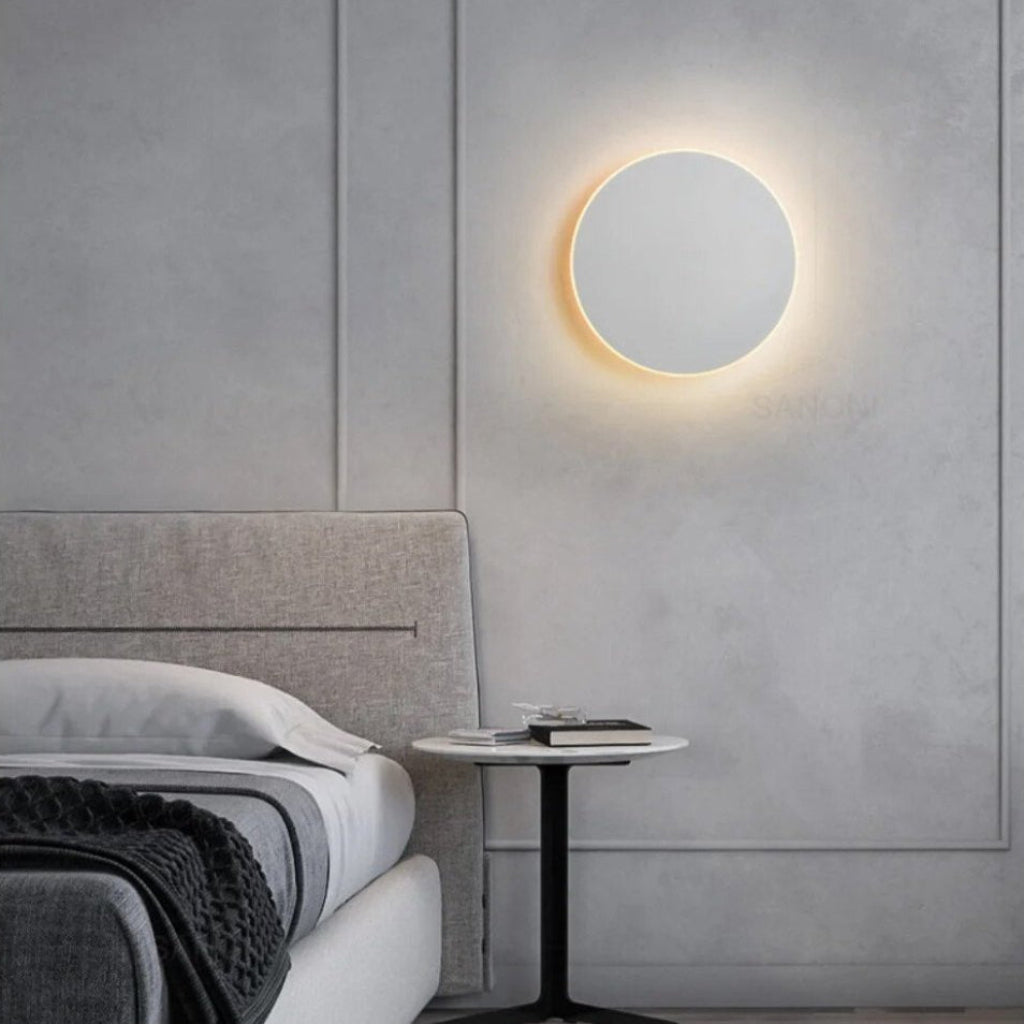 Round Backlit Sconce LED Wall Light for Interiors - Lattea Global
