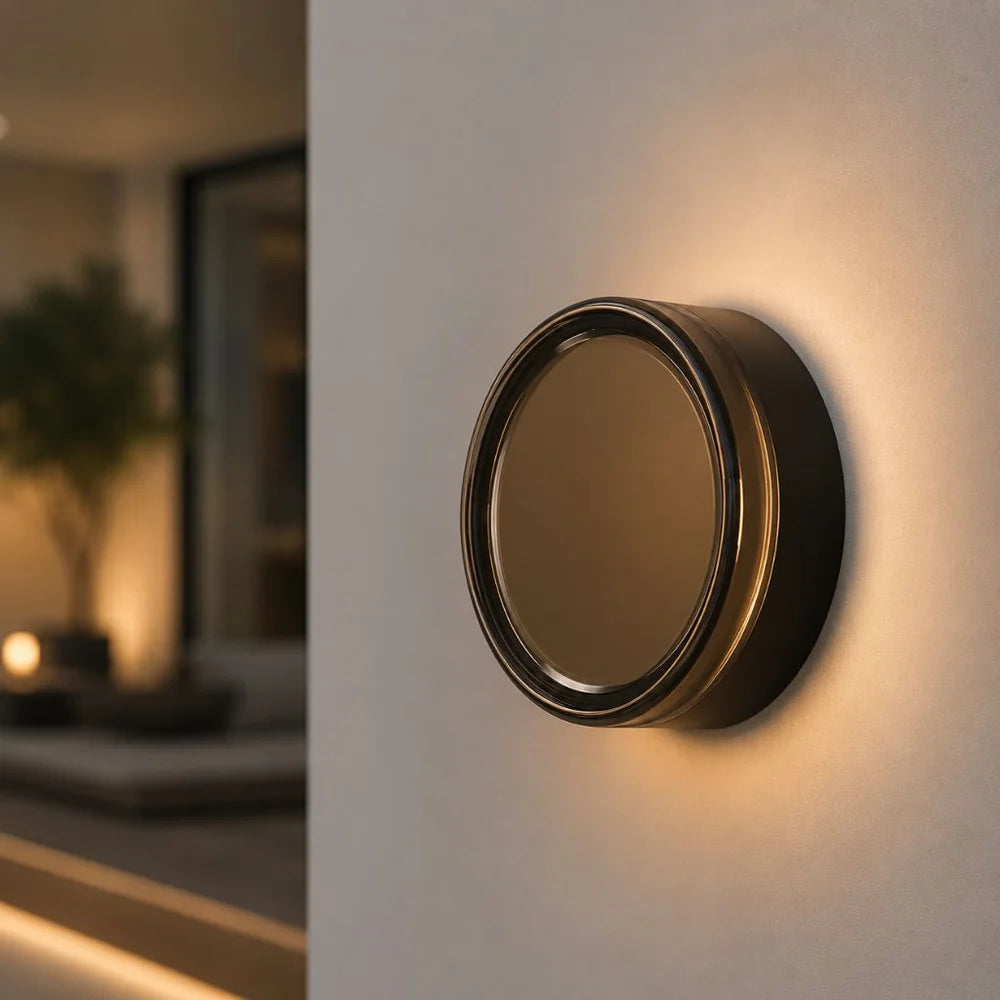 Round led wall sconce ip65 cct switch indoor outdoor lamp – view 14