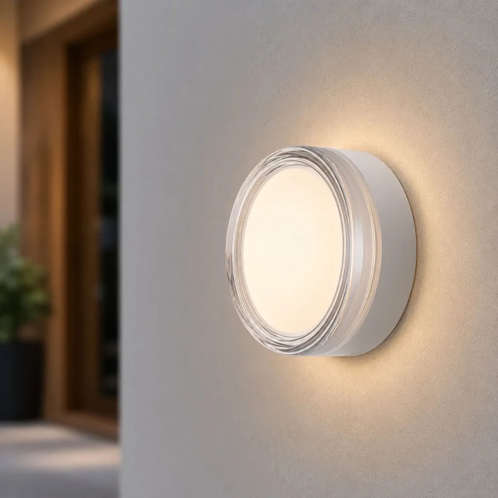 Round led wall sconce ip65 cct switch indoor outdoor lamp – view 16