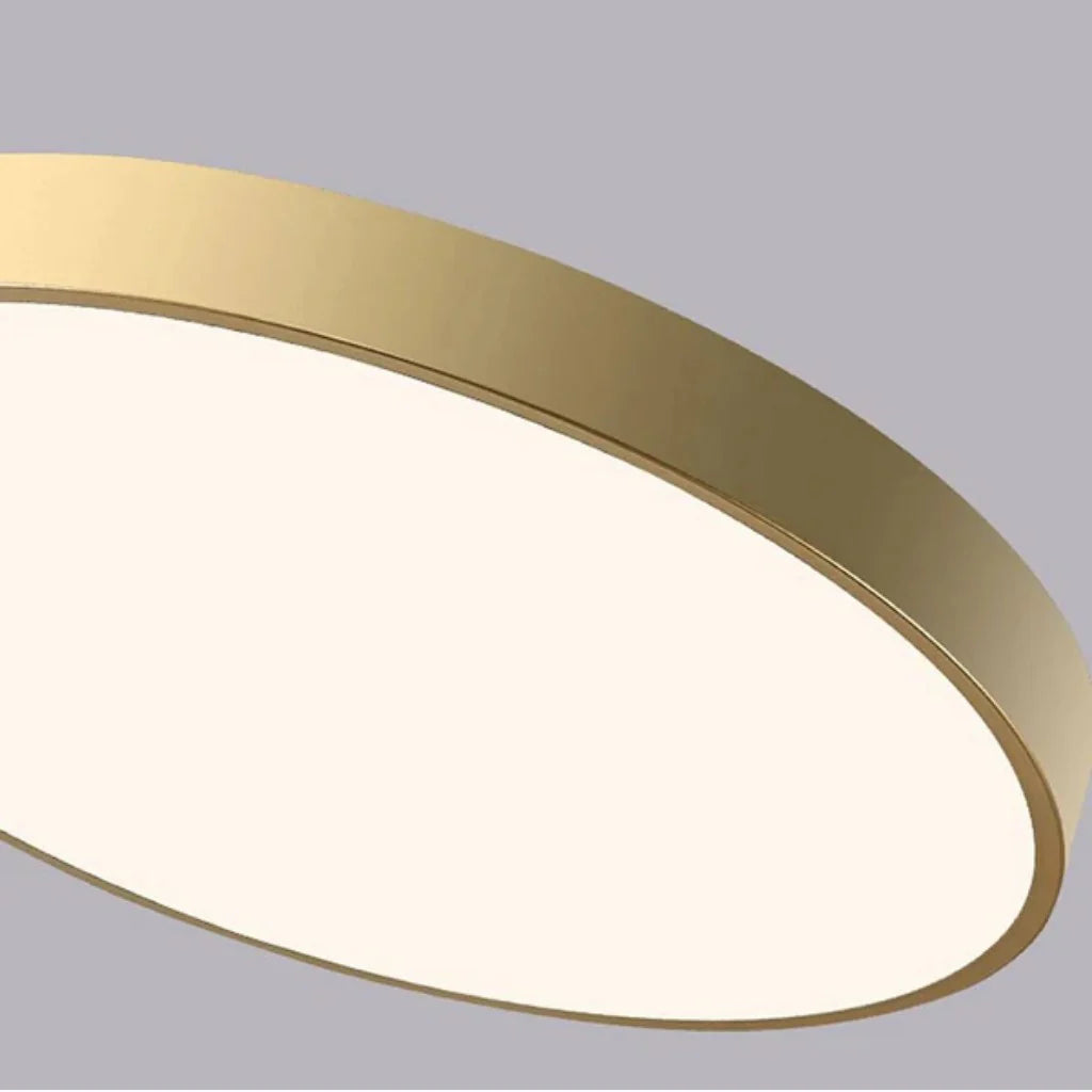 Round Slim Semi Flush Ceiling Light Fixture For Living Room