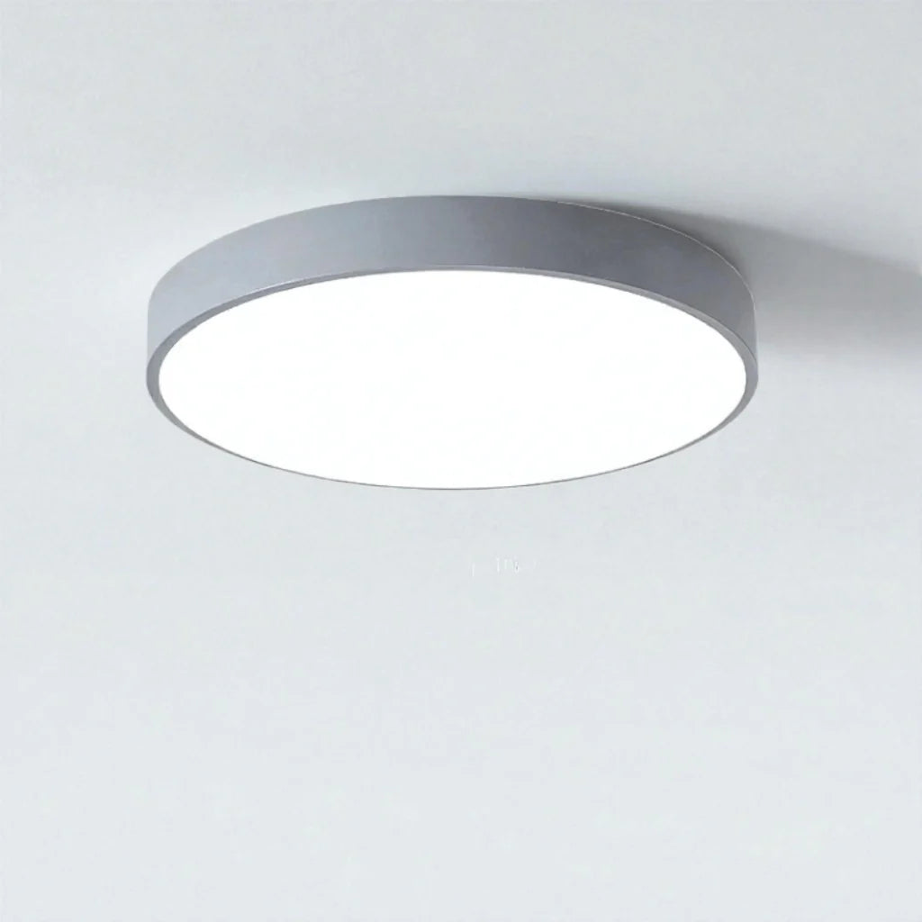 Round Slim Semi Flush Ceiling Light Fixture For Living Room
