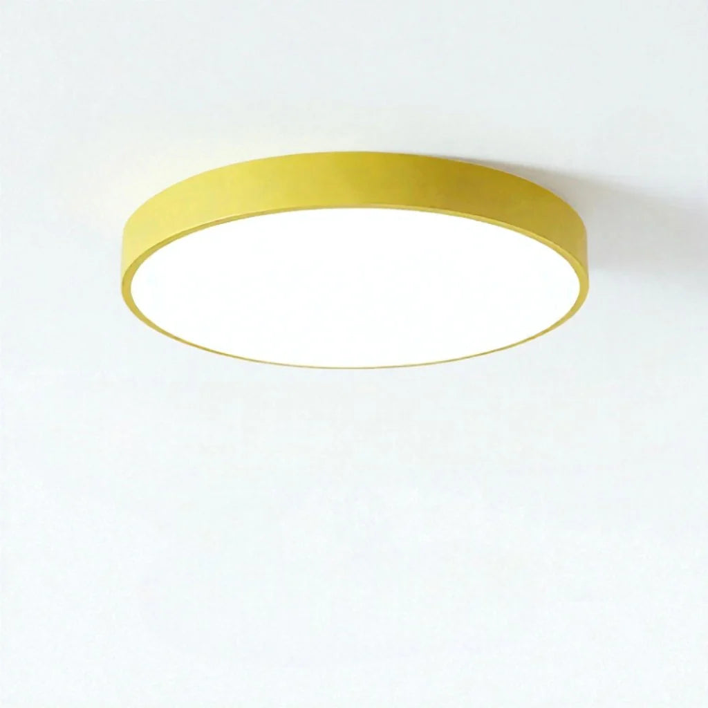 Round Slim Semi Flush Ceiling Light Fixture For Living Room